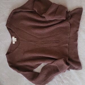 Brown V-Neck Sweater